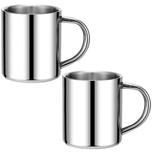 KOMUNJ 2 Stück Edelstahl Thermobecher, Kaffeebecher Isolierbecher Tassen, aus hochwertigem Edelstahl, doppelwandige Isolierbecher - BPA-frei KOMUNJ 2 Stück Edelstahl Thermobecher, Kaffeebecher Isolierbecher Tassen, aus hochwertigem Edelstahl, doppelwandige Isolierbecher - BPA-frei von KOMUNJ
