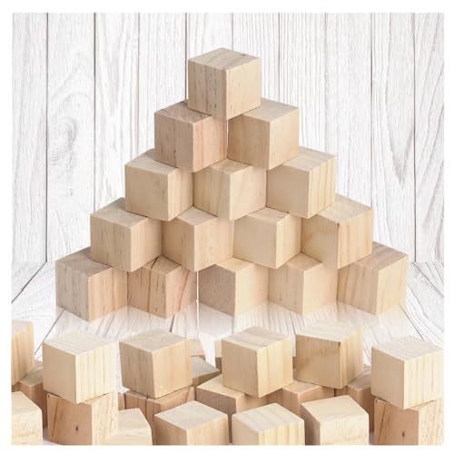 KOMUNJ 30 Stück 30x30x30mm Blanko Würfel Bastel Holz Holzwürfel 3cm Holzklötzchen zum Basteln, Holzklötzchen zum Basteln, Bastelklötzchen Holz, DIY Handwerk KOMUNJ 30 Stück 30x30x30mm Blanko Würfel Bastel Holz Holzwürfel 3cm Holzklötzchen zum Basteln, Holzklötzchen zum Basteln, Bastelklötzchen Holz, DIY Handwerk von KOMUNJ