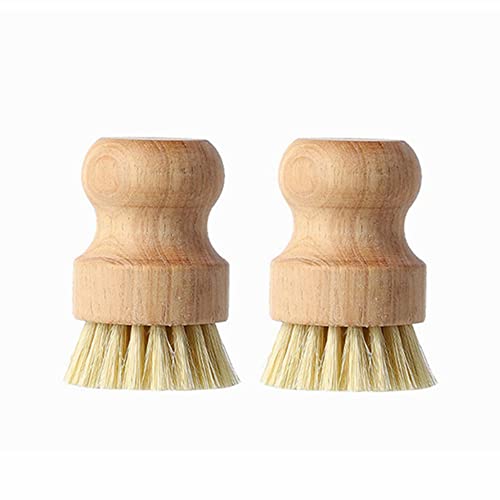 KOMUNJ Spülbürste aus Holz, Abwaschbürste Küchenbürste Abwaschbürste Holz Waschbürste, 2O von KOMUNJ