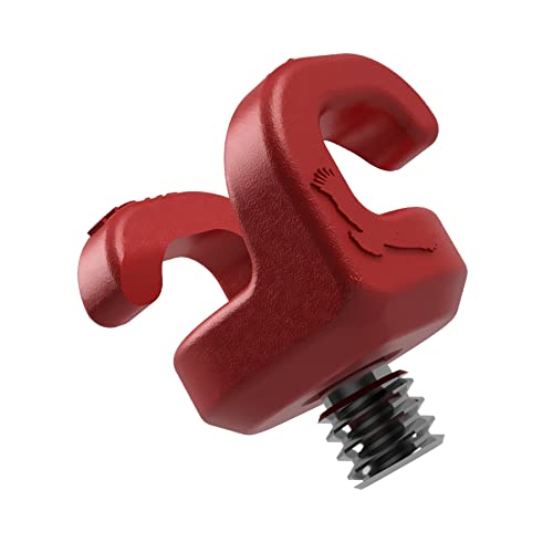 KONDOR BLUE x Armando Ferreira MondoTies Kabelmanagement-Clips für Kameras, Kabelorganisation, 6,35 mm (1/4 Zoll) 20 montiert, hält 2–3 Kabel und unterstützt bis zu 9 kg Kraft (5er-Pack), Rot von KONDOR BLUE