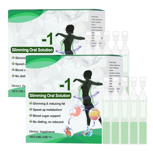 GLP-1 Abnehmen Tropfen,GLP-1 Orale lósung,GLP-1 Orale Flüssigkeit,GLP-1 Oral Solution, GLP-1 Supplement Tropfen Natürliche Pflanzlichen Extrakten für Frauen Männer(1 Box enthält 5 Stück)(2 Stück) von KONG JIMFAN
