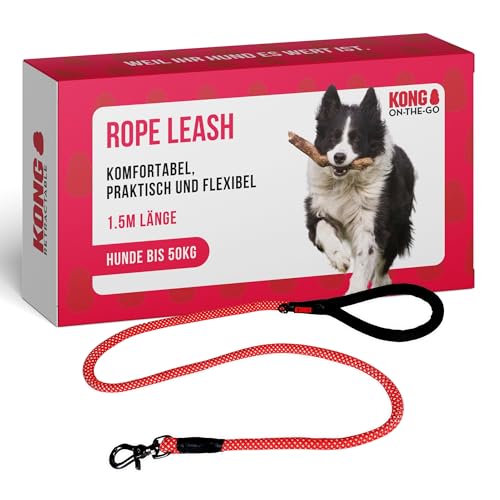 KONG Basis-Leine für Hunde, Kong, Einheitsgröße, Rot KONG Basis-Leine für Hunde, Kong, Einheitsgröße, Rot von KONG