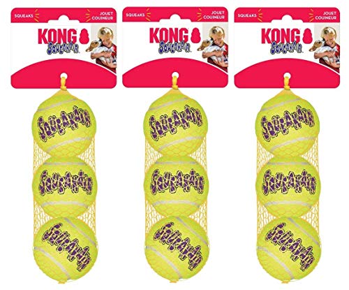 KONG Squeakair Hundespielzeug, Tennisball, Größe M, 9 Stück von KONG