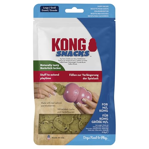 KONG Welpen-Snacks - Natürliche Hundekekse - Hühnerleber-Geschmack - Für Große KONG-Spielzeuge von KONG