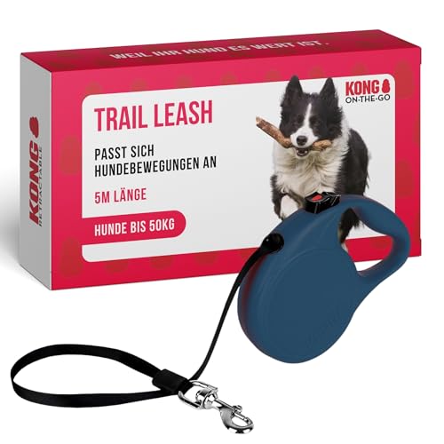 KONG ausrollbare Hundeleine Trail I hochwertige Rollleine mit Break & Lock System I Leine für Hunde I Hundeleinen I Blau I Länge: 5 m I Gr. L KONG ausrollbare Hundeleine Trail I hochwertige Rollleine mit Break & Lock System I Leine für Hunde I Hundeleinen I Blau I Länge: 5 m I Gr. L von KONG