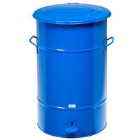 Abfallbehälter in blau aus Blech mit Fußpedal 30l Volumen - Kongamek von KONGAMEK