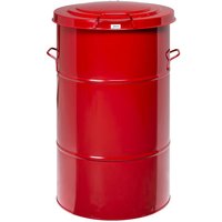 Abfallbehälter in rot aus Blech 115l Volumen - Kongamek von KONGAMEK