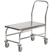 Kongamek Edelstahl- Plattformwagen rostfrei mit Schiebegriff und Bremse 760x440mm Ladefläche Gummibereifung Kongamek Edelstahl- Plattformwagen rostfrei mit Schiebegriff und Bremse 760x440mm Ladefläche Gummibereifung von KONGAMEK