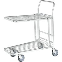 Kongamek Einkaufswagen mit 2 Böden klappbar 860x530x1010mm Gummi 300kg Tragkraft ohne Bremse Kongamek Einkaufswagen mit 2 Böden klappbar 860x530x1010mm Gummi 300kg Tragkraft ohne Bremse von KONGAMEK