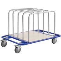 Kongamek Leichter Plattenwagen pulverbeschichtet in blau 1000x700x690mm mit laminiertem Boden und 5 Ladebügeln von KONGAMEK