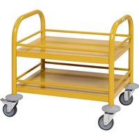 Kongamek Mini-Servierwagen 530x375x550mm 2 Etagen pulverbeschichtet in Gelb mit Bremse Kongamek Mini-Servierwagen 530x375x550mm 2 Etagen pulverbeschichtet in Gelb mit Bremse von KONGAMEK