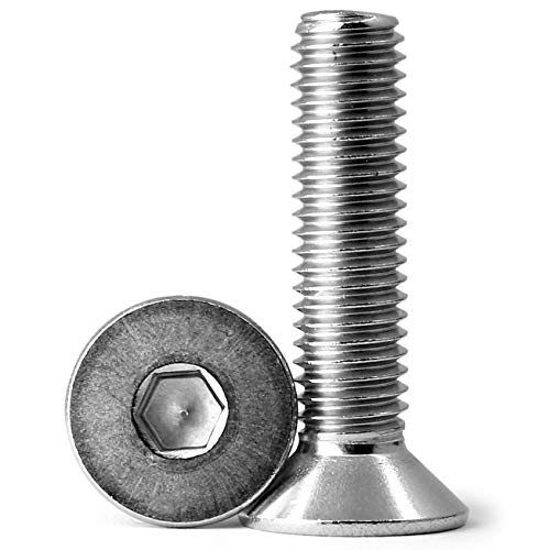 (10 Stück) M8x45mm Senkkopfschrauben mit Innensechskant Schrauben 304 Edelstahl Innensechskantschraube Vollgewinde von KONGKI