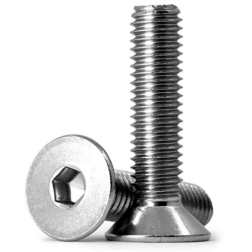 (20 Stück) M5x50mm Senkkopfschrauben mit Innensechskant Schrauben 304 Edelstahl Innensechskantschraube Vollgewinde von KONGKI