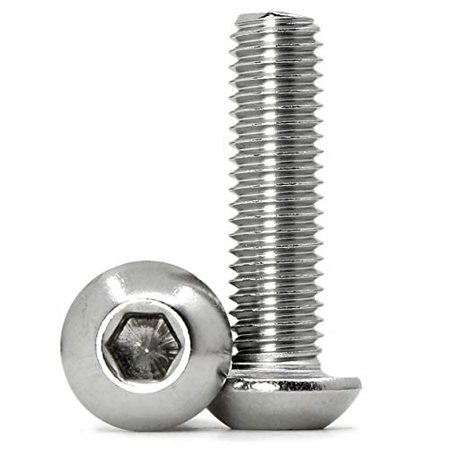 (40 Stück) M4x50mm Linsenkopfschrauben mit Innensechskant 304 Edelstahl Innensechskantschraube Vollgewinde von KONGKI