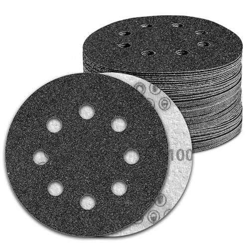KONGMING 100 Stück Schleifpapier 125mm Klett Nass Trocken Körnung 100 Siliciumcarbid 8 Loch Schleifblätter für Exzenterschleifer KONGMING 100 Stück Schleifpapier 125mm Klett Nass Trocken Körnung 100 Siliciumcarbid 8 Loch Schleifblätter für Exzenterschleifer von KONGMING
