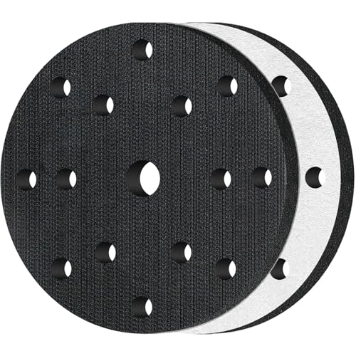 KONGMING 2 Stück 150mm Weicher Schwamm Interface Pad 15 Loch für Exzenterschleifer von KONGMING