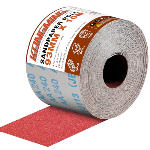 KONGMING Schleifpapier Rolle 93 mm x 10 m Körnung 240 für Handschleifer Handschleifblock KONGMING Schleifpapier Rolle 93 mm x 10 m Körnung 240 für Handschleifer Handschleifblock von KONGMING