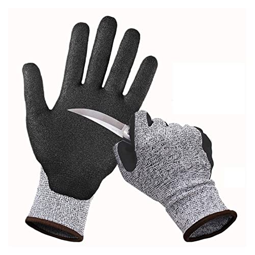 KONGMM Schnittschutzhandschuhe Level 5 Schnittfester Stichfester Drahtmetallhandschuh Küchenmetzger schneidet Handschuhe for Austernschälen von Fischen Gartenarbeit Küchenarbeitshandschuhe(L) von KONGMM