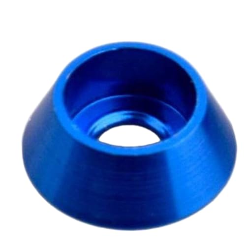 5/10 teile/los Kappe Kopf Aluminium Kegel Unterlegscheibe M2 M 2,5 M3 M4 M5 M6 M8 Bunte Aluminium Legierung kappe Kopf Dichtung Unterlegscheibe für Rc Teile, Tiefes Blau, M3 10pcs von KONGNY