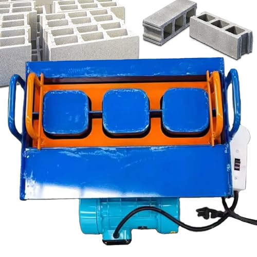 Betonsteinmaschine für den gewerblichen Einsatz – 30 Steine/Stunde mit kundenspezifischen Formen für Pflastersteine, Gartenfliesen, Bausteine | Tragbare elektrische Steinpresse blue H5 von KONGQXIAA