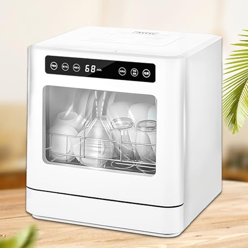Tragbare Geschirrspüler für Arbeitsplatte mit 5L Tank & Wasserhahnadapter, 3 Programme, Lufttrocknung, für Wohnungen, Wohnmobile, Wohnheime, Kleine Küchen, Keine Installati White 8-person basic style Tragbare Geschirrspüler für Arbeitsplatte mit 5L Tank & Wasserhahnadapter, 3 Programme, Lufttrocknung, für Wohnungen, Wohnmobile, Wohnheime, Kleine Küchen, Keine Installati White 8-person basic style von KONGQXIAA