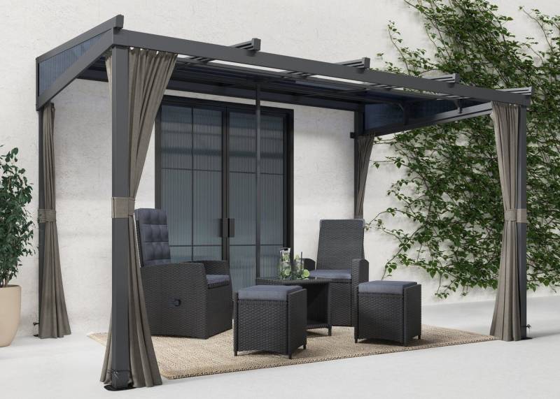 KONIFERA Anbaupavillon Bilbao, Terrassenüberdachung, in Breite 360, 423 und 480 cm, ohne Seitenteile KONIFERA Anbaupavillon Bilbao, Terrassenüberdachung, in Breite 360, 423 und 480 cm, ohne Seitenteile von KONIFERA