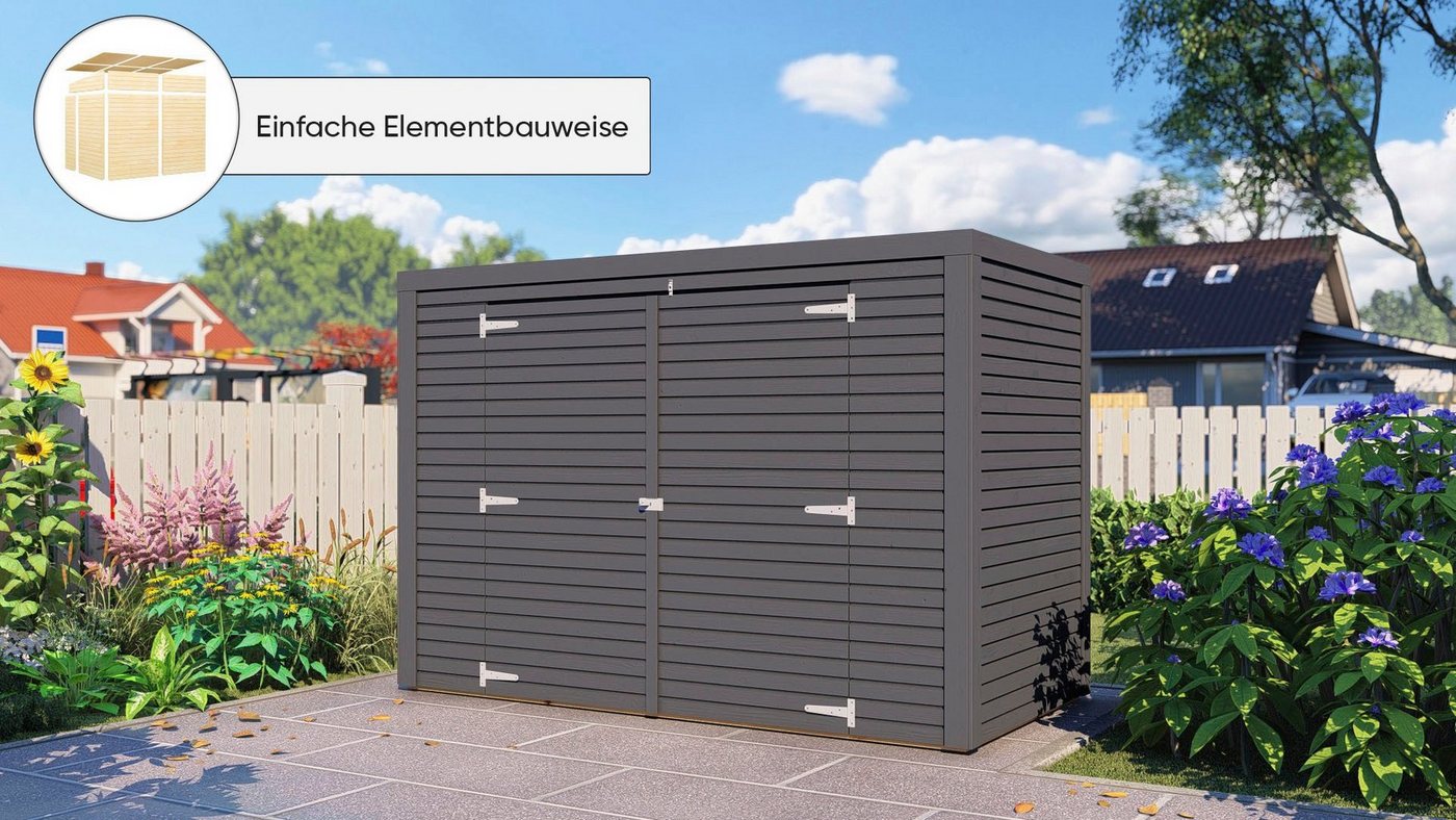 KONIFERA Fahrradbox Bike Box (Komplett-Set), aus Fichte, BxTxH: 207x103x143 cm von KONIFERA