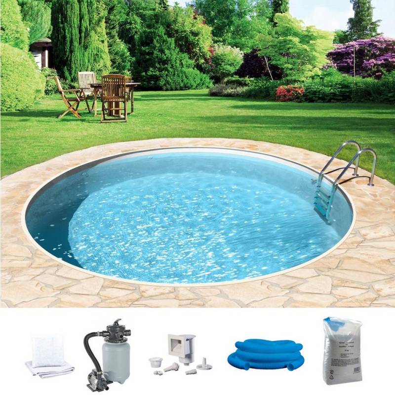 KONIFERA Rundpool HOLIDAY 2 (Set, 6-tlg), Höhe: 120 cm, in verschiedenen Größen von KONIFERA