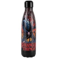 Konix Stranger Things Isothermal Bottle - Edelstahl - 500 ml - Hellfire Guitar Design - Schwarz von KONIX