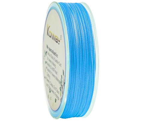 KONMAY 0.32mm Geflochtene Angelschnur mit starker 4-Fach Flechtung,90 Meters Angelschnur geflochten und flexibel,Extra starker Faden zur Schmuckherstellung, Perlenweben, Webstuhlarbeit, Basteln von KONMAY