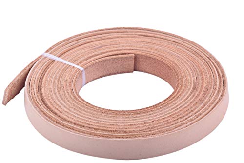 KONMAY 2 Meters 20.0x2.0mm Lederband Flach/Lederstreifen/Lederriemen, Natur von KONMAY