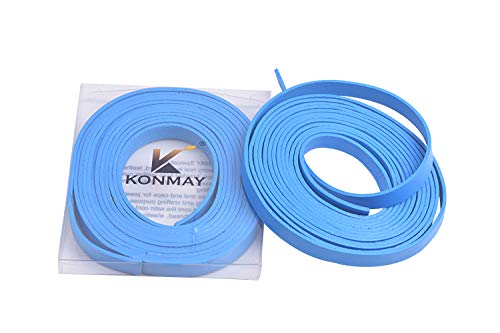KONMAY 3 Meters 10.0x2.0mm Lederband Flach/Lederstreifen/Lederriemen, Blau von KONMAY