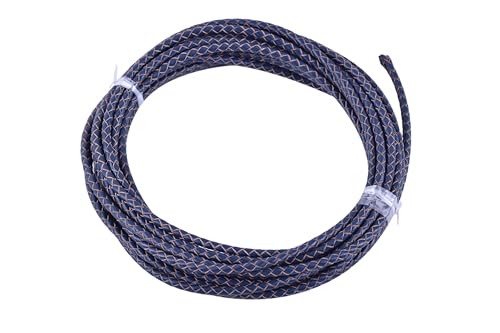 KONMAY 5 Yards 3.0mm Lederband Lederschnur Rund geflochten,Marine von KONMAY