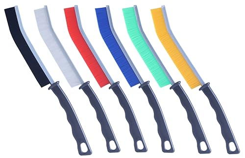 KONMAY 6PCS Hartborsten Eckenreinigungsbürste – Fugenreiniger Bad, Fugen- und Spaltreinigungsbürste, Crevice Brushes für Fliesen, Bad, Küche, Haushalt, Fensterrahmen, Duschkabinen und Nagelbürste von KONMAY