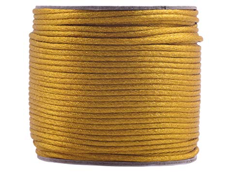 konmay 50 Meter 2.0 mm Rattail/bugtail Satin Seide Kordel Kumihimo Shamballa Makramee aufreihmaterialien Nylon für 2.0mm Old Gold 563 konmay 50 Meter 2.0 mm Rattail/bugtail Satin Seide Kordel Kumihimo Shamballa Makramee aufreihmaterialien Nylon für 2.0mm Old Gold 563 von KONMAY