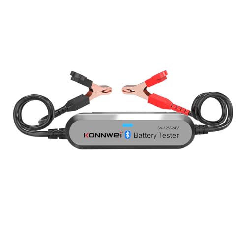 KONNWEI BK200 Batteriemonitor 6V-12V-24V KFZ,Widerstand & CCA-Prüfung,IP67-Wasserdicht, Startsystemtest & Alarm,App-Unterstützung für Android & iOS, Batteriewächter für KFZ, Motorrad, Wohnmobil von KONNWEI