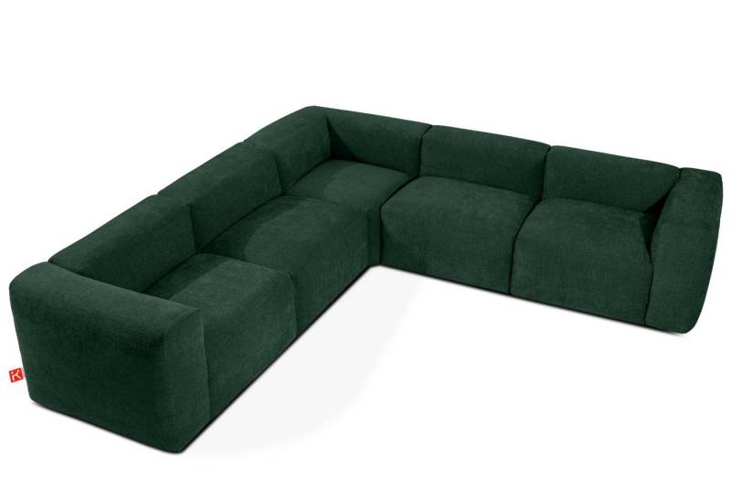 KONSIMO® Ecksofa BUFFO Ecksofa Links, hergestellt in der EU, 5 Personen, bequemer Sitz, Modern, Wellenfeder von KONSIMO®