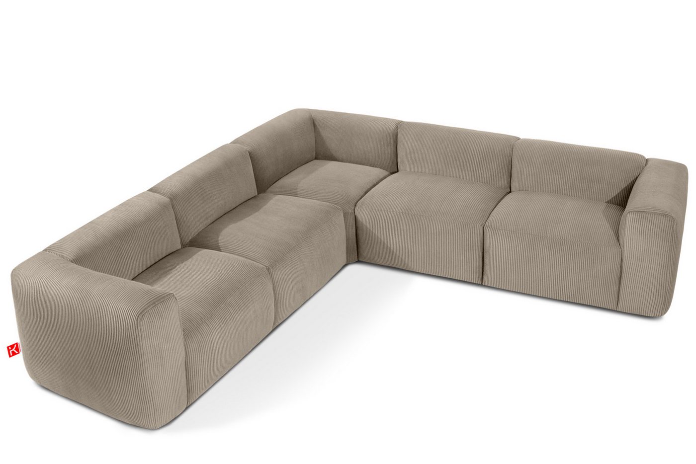 KONSIMO® Ecksofa BUFFO Ecksofa Links, hergestellt in der EU, 5 Personen, bequemer Sitz, Modern, Wellenfeder von KONSIMO®