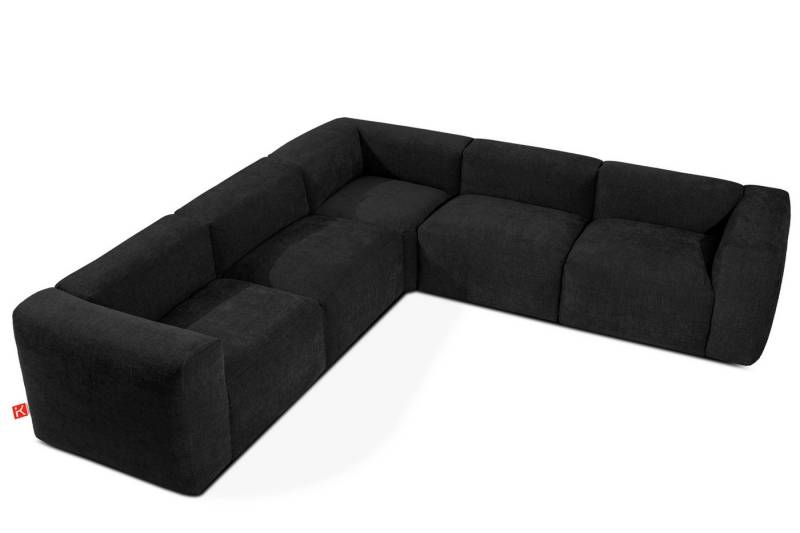 KONSIMO® Ecksofa BUFFO Ecksofa Links, hergestellt in der EU, 5 Personen, bequemer Sitz, Modern, Wellenfeder von KONSIMO®
