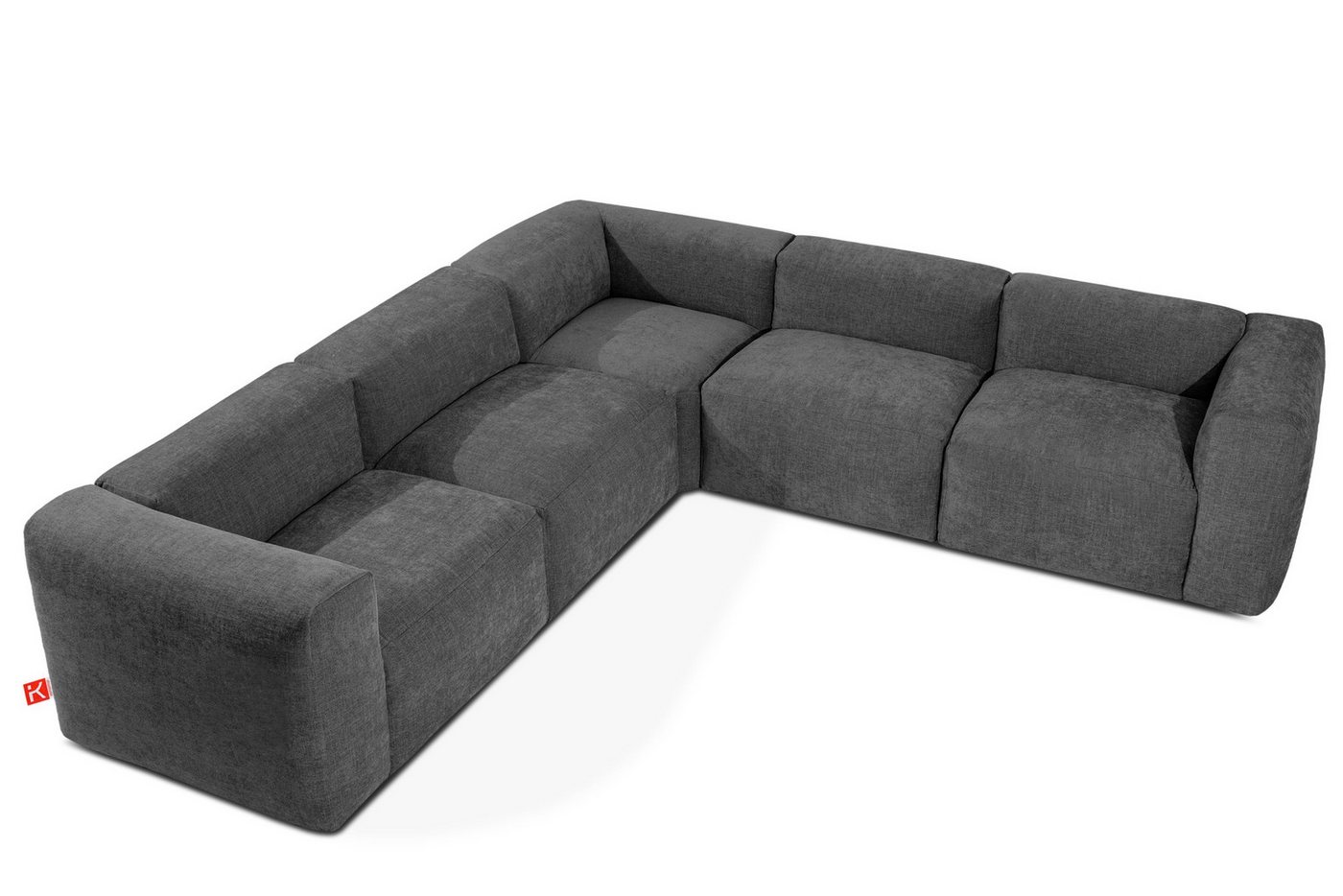 KONSIMO® Ecksofa BUFFO Ecksofa Links, hergestellt in der EU, 5 Personen, bequemer Sitz, Modern, Wellenfeder von KONSIMO®