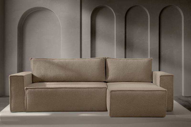 KONSIMO® Ecksofa NAPI Universal-Ecksofa links oder rechts, beidseitig, hergestellt in der EU, mit Schlaffunktion, Bettkasten, Modern von KONSIMO®