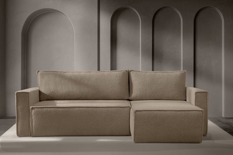 KONSIMO® Ecksofa NAPI Universal-Ecksofa links oder rechts, beidseitig, hergestellt in der EU, mit Schlaffunktion, Bettkasten, Modern von KONSIMO®