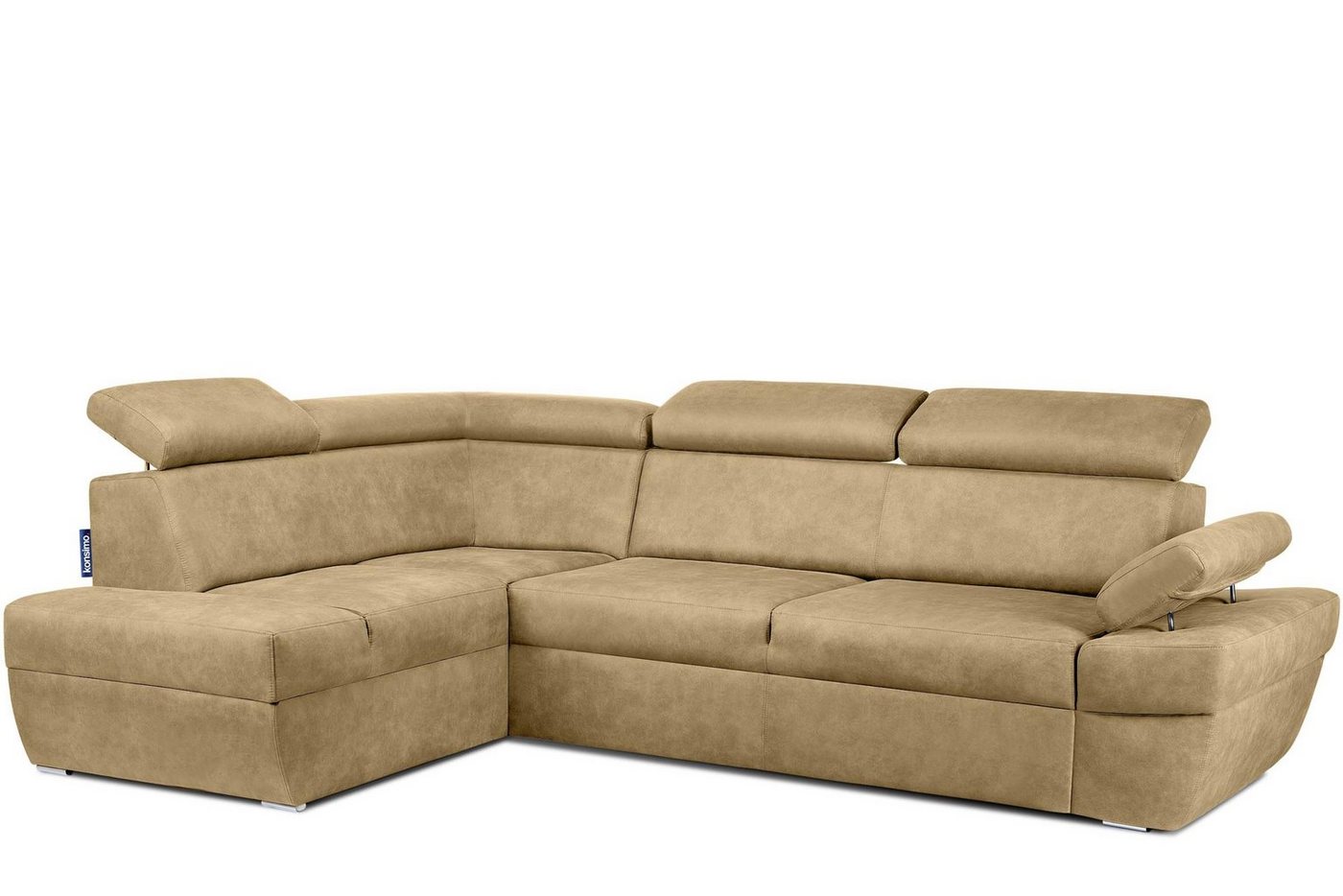 KONSIMO® Ecksofa RATLO Ecksofa, mit Bettfunktion und Bettkasten,verstellbare Armlehne/Kopfstütze von KONSIMO®