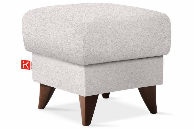 KONSIMO® Fußhocker Sitzhocker mit Stauraum GUSTAVO III, hergestellt in der EU, handgefertigt, braun Füße, Polsterhocker, Elegant von KONSIMO®