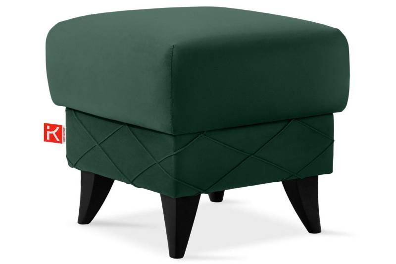 KONSIMO® Fußhocker Sitzhocker mit Stauraum GUSTAVO, hergestellt in der EU, handgefertigt, eleganten Nähten, Polsterhocker, Elegant von KONSIMO®