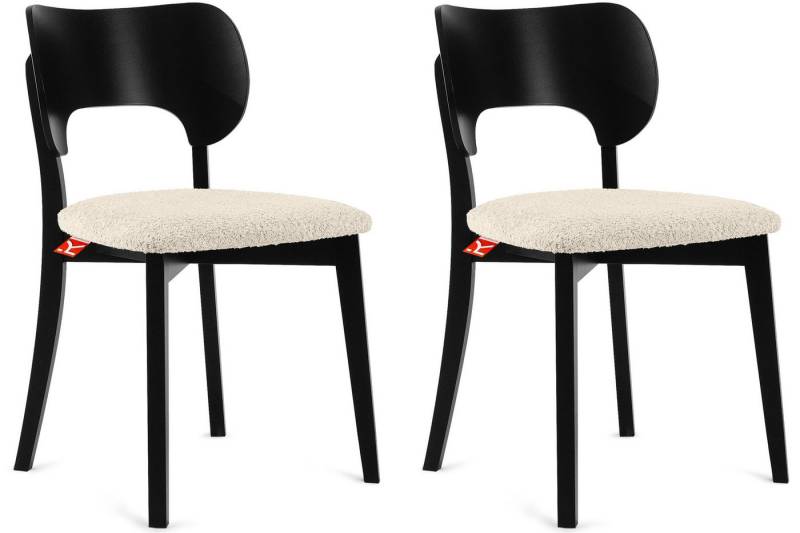 KONSIMO® Holzstuhl LYCO Esstischstühle, Polsterstühle 2 St., hergestellt in der EU (2 St), Buchenmassivholz, ergonomische Form, fertigmontiert von KONSIMO®