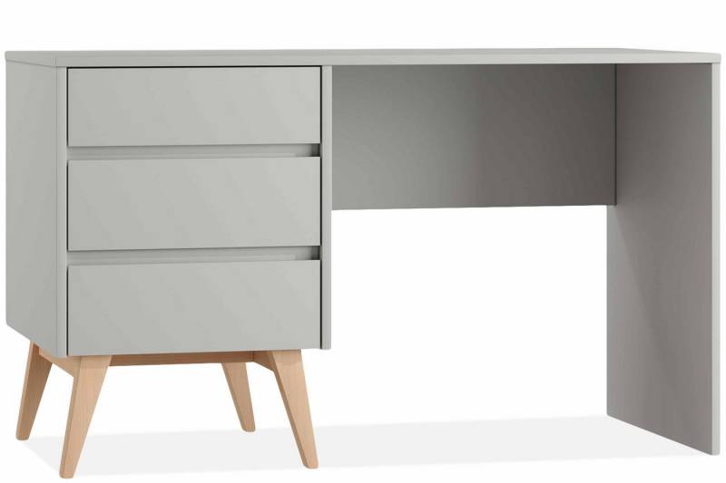 KONSIMO® Kinderschreibtisch DAMBI Schreibtisch, beidseitig, hergestellt in der EU, Soft-Close-Funktion, mit 3-Schubladen, Massive Buchenholzbeine von KONSIMO®