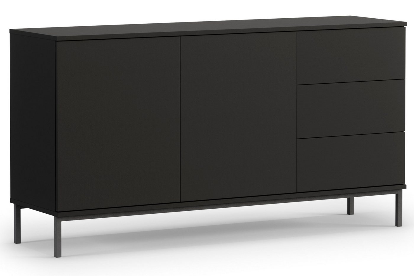 KONSIMO® Kommode ERISTI Sideboards, Kombikommode, hergestellt in der EU, Push-to-Open, grifflose, Metallfüße, mit Türen und Schubladen von KONSIMO®