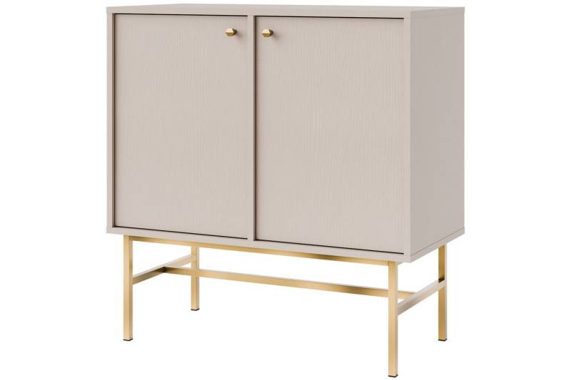 KONSIMO® Kommode FLOREN Türkommode, Sideboard, hergestellt in der EU, Elegant, mit Goldelementen, Holzstruktur, mit Schubladen von KONSIMO®