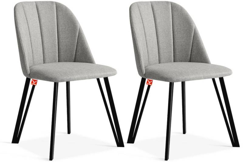 KONSIMO® Polsterstuhl SPENO Esszimmerstühle (2er Set), Metallrahmen, hergestellt in der EU (2 St), Modern Design, flüssigkeitsabweisendes Gewebe, Höhe 85 cm von KONSIMO®